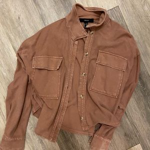 Terry cotton shacket